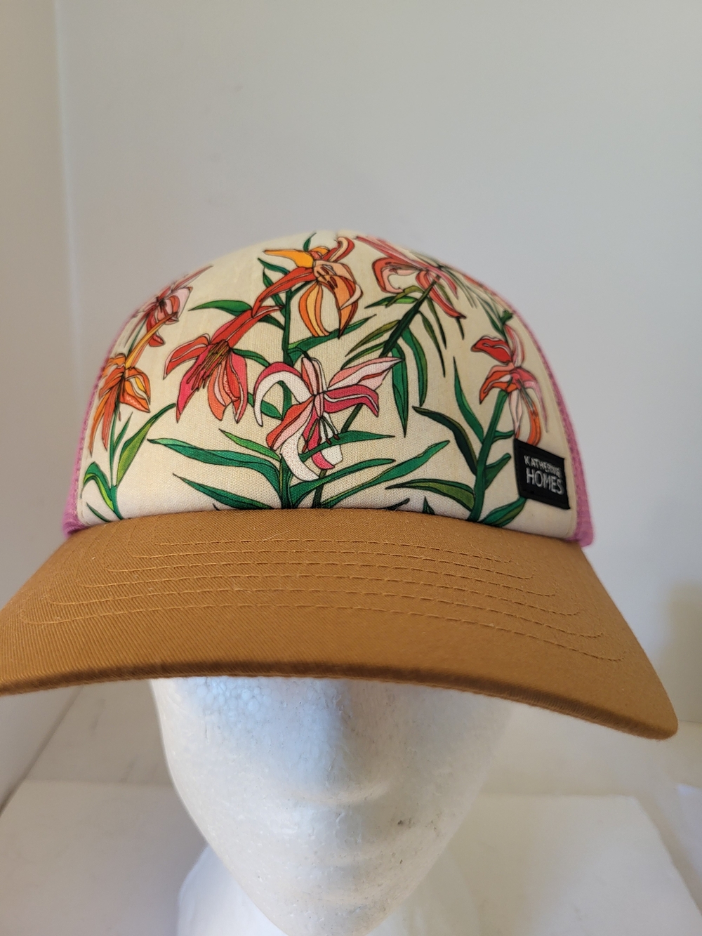Katherine Homes Wild Lilies Foam Trucker Hat NWT